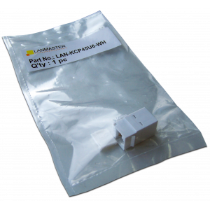 RJ-45 socket coupler, unshielded, category 6, Keystone form-factor, white